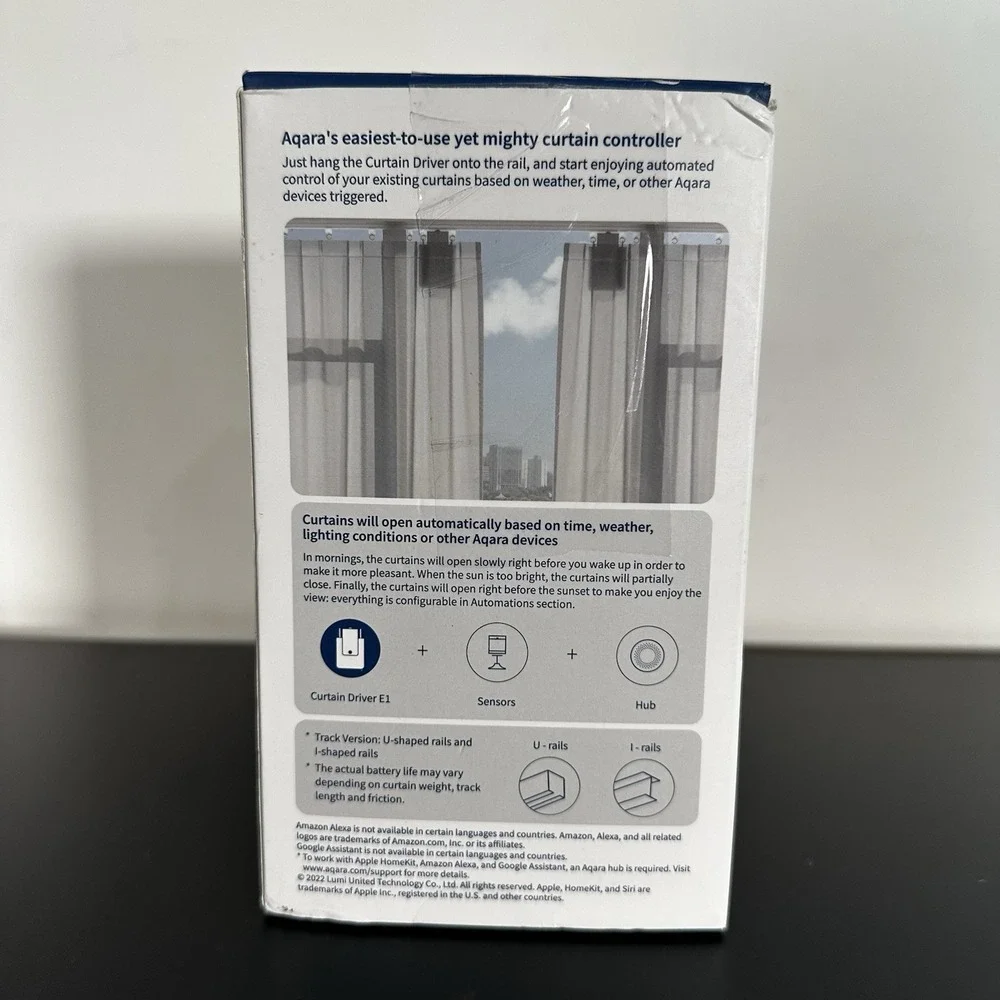 Aqara Smart Curtain Motor E1(Track Version, 1 Pack), Requires AQARA Zigbee 3.0 H